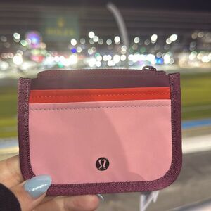 Lululemon True Identity Card Case Wine‎ Berry / Hot Heat / Pink Tide NWT